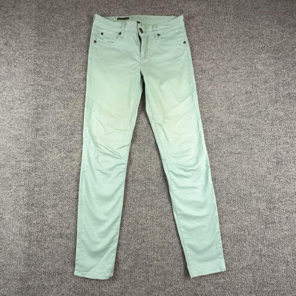 KUT From The Kloth Diana Skinny Jeans Womens 4 Green Mid Rise Stretch Denim